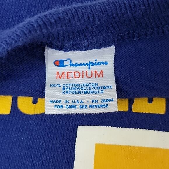 Champion Vintage 1980s Los Angeles Rams Single Stitch Blue Shirt S - Picture 11 of 13